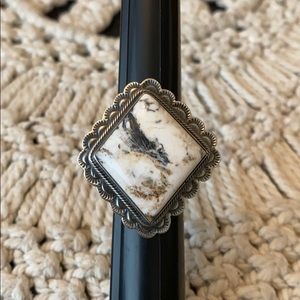 Child of Wild White Turquoise & Sterling Ring